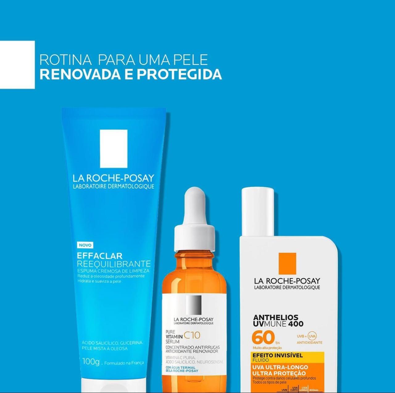 Kit La Roche-Posay - Rotina para uma Pele Renovada e Protegida (3 PRODUTOS) - Imagem 2